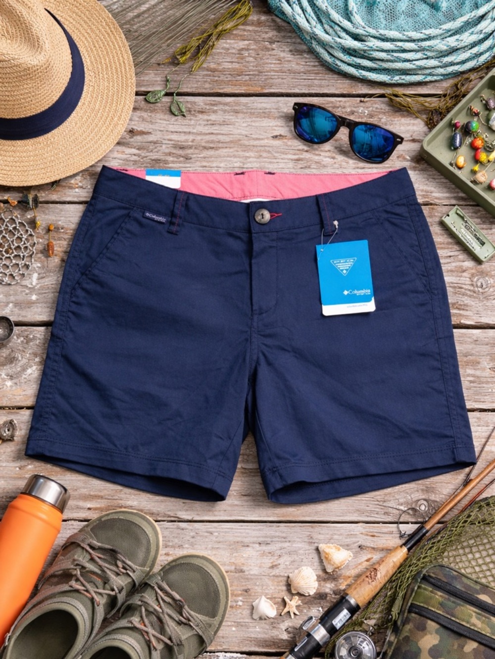 Columbia PFG Women’s Shorts Navy Blue NWT Size 6 | Performance Fishing Gear
